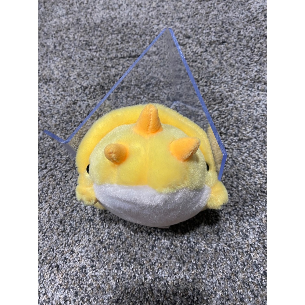Yuru Yuru Dinosaur Yellow Plush Round Stuffed Animal Toy